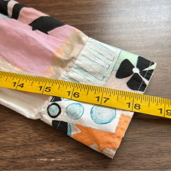 ❤️ Etro Multicolor Patch Work Graphic Button Down Shirt 44 - Picture 7 of 9